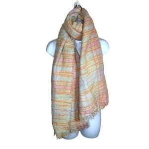 NEW Pastel Plaid Oversized Scarf Soft Acrylic Fabric NWT Universal Thread